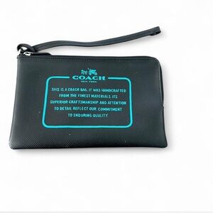 Coach Black and Blue Wristlet Bag